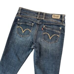 Levi's Flatters & Flaunts Straight Leg Jeans 8 30x30 Medium Wash Stretch